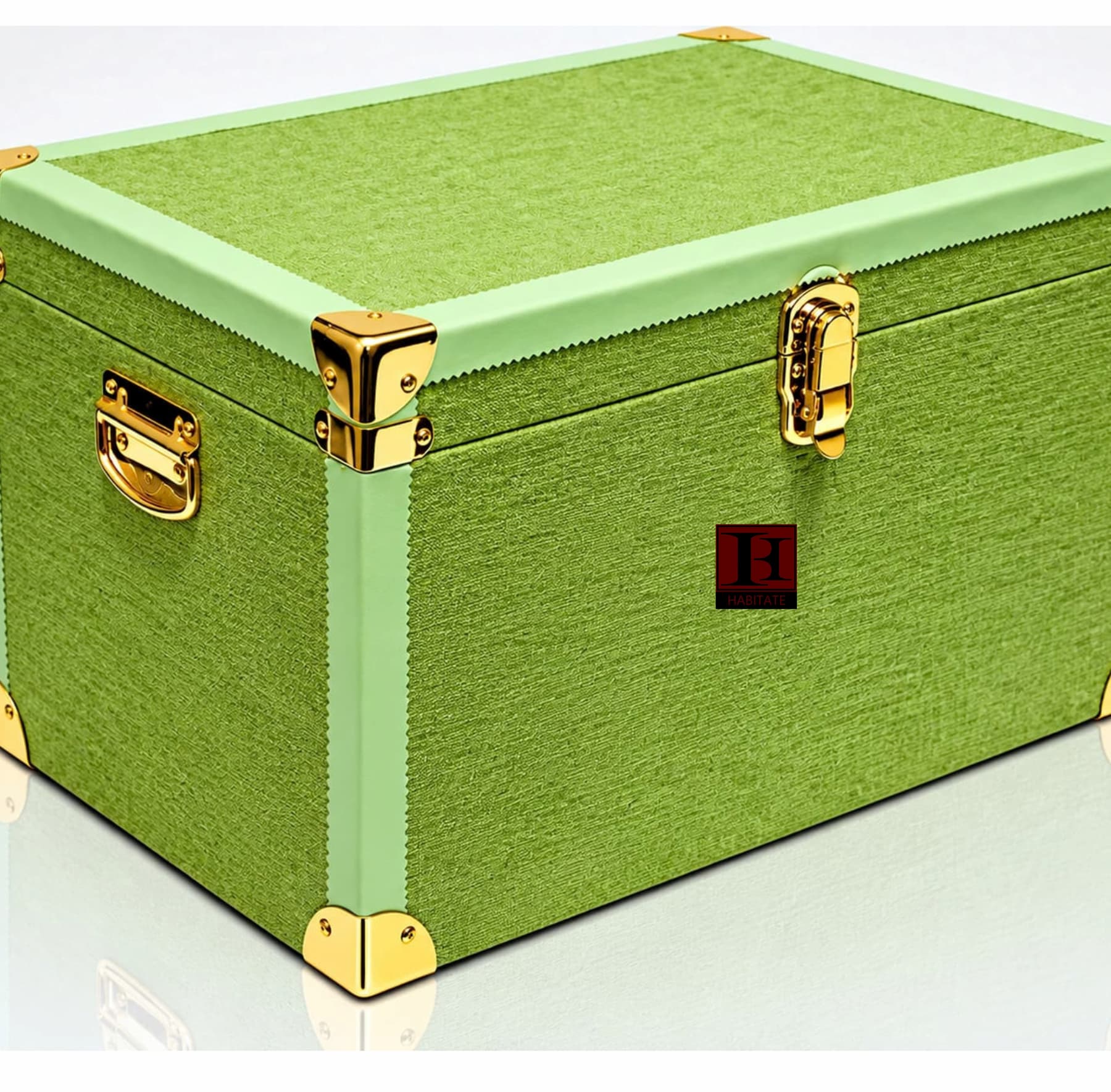 Luxe Trunk- Mint, Lid Closed