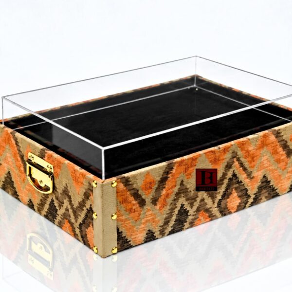 Multi-colored acrylic gift box for luxury hampers and premium gift packaging