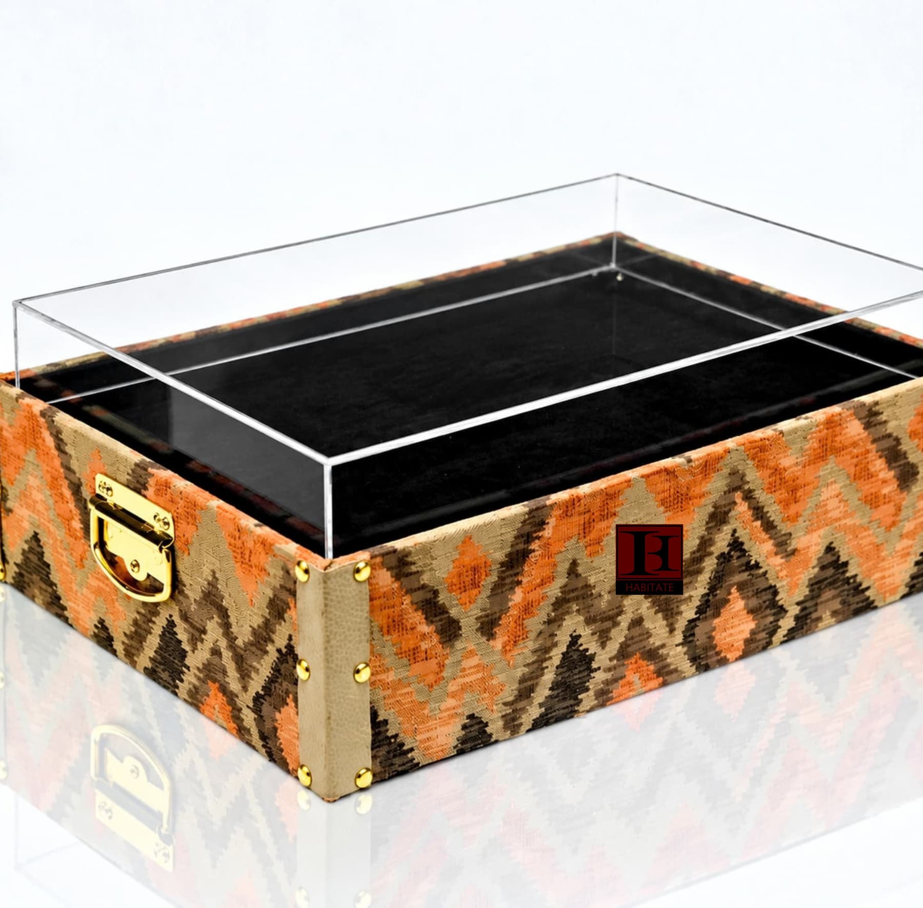 Multi-colored acrylic gift box for luxury hampers and premium gift packaging